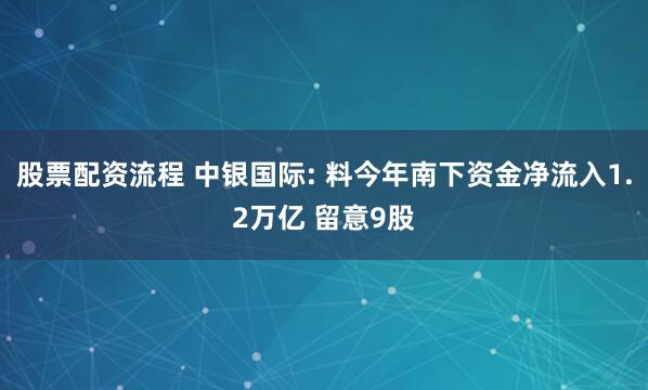 股票配资流程 中银国际: 料今年南下资金净流入1.2万亿 留意9股